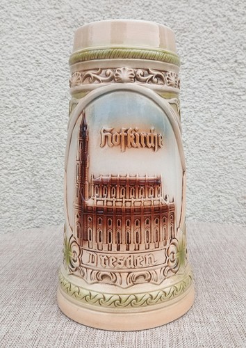 Bierkrug aus keramik dresden - bierkrug,