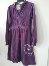 CHILLNORWAY (Skandinavien) Samt-Tunika Kleid Lila Violett Gr. M 80% Cotton AR37