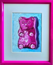 Gummibär pink Ölbild mit