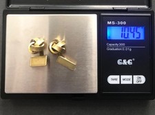 Manschettenknöpfe 585er Gold Massiv Knoten 14 Karat 585 Schmuck | Kein Bruchgold