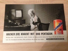  ORIG WERBUNG REKLAME 1991 OVOMALTINE Kakao Malz Honig   schmeckt unglaublich 