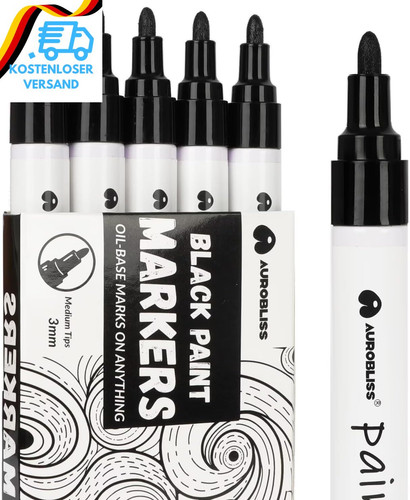 Lackmarker schwarz stück - schwarz, 5