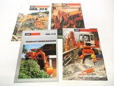 4x Prospekt Schaeff HML 15A 25 30E 40A Compact Mobilbagger 1986/89