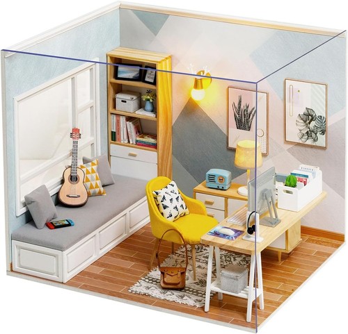 Miniatur puppenhaus holzset - puppenhaus,