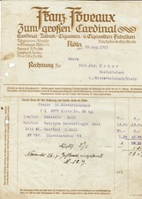 1915 Rechnung Franz Foveaux