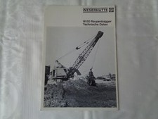 Weserhütte W80 Raupenbagger Technische Daten Prospekt