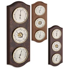 TFA 20.1076 analoge Massivholz Wetterstation Thermometer Barometer Hygrometer