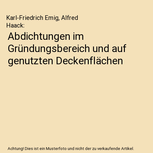 Abdichtungen - , im