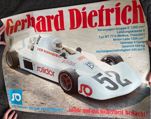 Plakat ddr rennsport rennwagen - plakat,