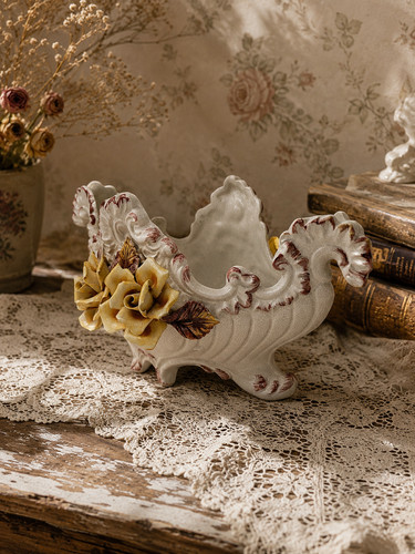 Vintage keramik prunkschale - vintage,