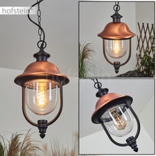 Außen Hänge Leuchten Lampen Schwarz/Kupfer Garten Balkon Terrassen Beleuchtung