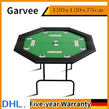 Pokertisch, Profi Casino Pokertisch mit Edelstahl Getränkehaltern & Armauflagen