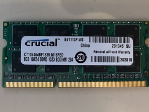 Crucial 8gb ddr3l - (1x, 8gb)