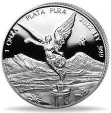 1 oz Silber Libertad 2022 Polierte Platte Mexico PP Plata Pura Proof in Kapsel