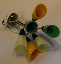 Seltene Puppenstubenlampe mit 6 Schirmen wohl 1970er Jahre ohne Leuchtmittel (2)