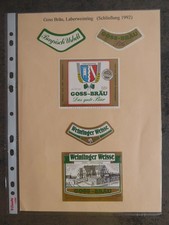 Bieretiketten, Bayern, Laberweinting, Goß-Bräu Ulrich Goss & Co KG
