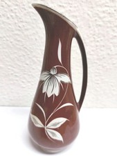 Zierliche Vase Spechtsbrunn dunkelrot mit Blume 19 cm