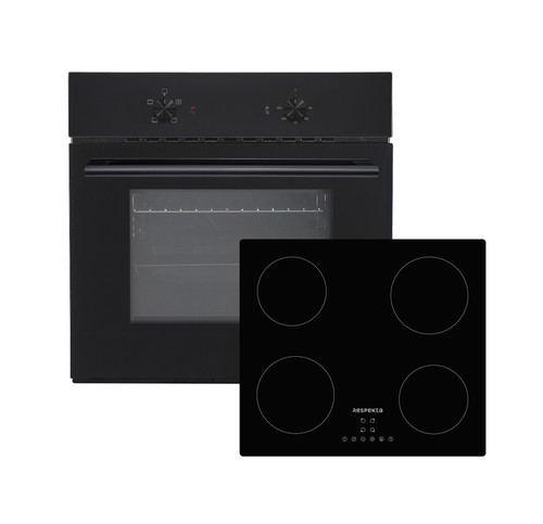Backofen herd schwarz kochfeld - backofen,