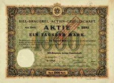 Bill Brauerei 1921 Hamburg