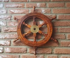 Schiffsrad Antik Steuerrad 46cm Schiffsteuerrad Schiff Piraten Deko Boot Holz