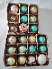 Altes Weihnachtskugel Konvolut mit tollen Mustern, Zapfen und Reflektor