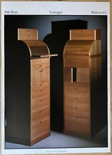 Molteni & C. Aldo Rossi Sekretär Carteggio original Design Plakat  Werbung 1987