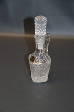 Genuine Lead Crystal Karaffe Glas mit Glasstöpsel Kristallglas 24% West Germany