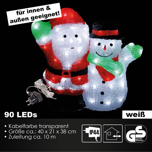 Led acryl figur santa - led, claus