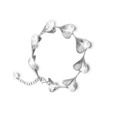 Silber Blatt Herz Armband