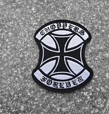 Chopper Forever Iron Cross Patch Skull Badge Biker Kutte Aufbügler Harley WCC