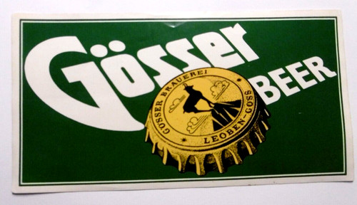 Werbe aufkleber gösser beer - gösser,