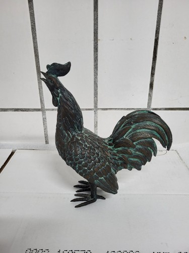 Vinage bronze hahn skulptur - bronze,