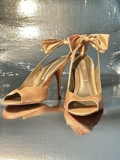 Slingpumps Peeptoes von Buffalo Goldfarben 11 Zentimeter Absatz Gerne Getragen