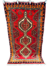 Handgeknüpfter Perser Orientteppich - Hamadan Schurwolle Art Deco 195x110 cm