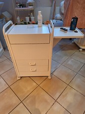 Kosmetik Rollwagen,Präparatewagen, weiss, 80x52x33cm, 2 Schubladen ,ausklappbar