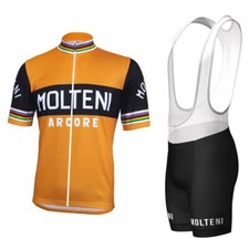 Sommer Schwarz Molteni Neue Herren Radtrikot Trägerhose Suit Cycling Jersey