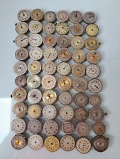 60 Uhr-Werke  ,  Konvolut alte Uhrwerke für mechanische Uhren , Armbanduhren