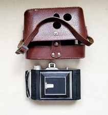 Weltax Springkamera, Rheinmetall mit Ledertasche und Bedienungsanleitung