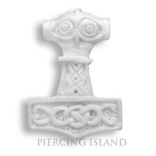 Mjolnir Amulett Anhänger Bone Knochen Thor Hammer inkl. Band PB067