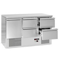 GGM Gastro Kühltisch ECO - 1370x700mm - mit 1 Tür & 4 Schubladen