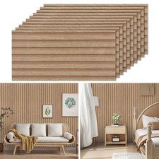 10x Braun Selbstklebende Tapete Holzoptik Tapete Wandsticker Wandpaneele 30x60cm