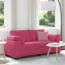 Zweisitzer-Sofa Weinrot 140 cm Samt