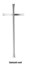 Wandkreuz Edelstahl   Grabstein Grabmal Grabkreuz Kreuz Edelstahlkreuz 30x11,5