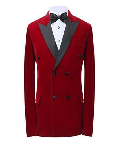 Herren roter samt jacke blazer - jacke,
