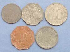 Lot 5 Münzen Kriegsgeld