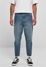 Urban Classics Hose Cropped Tapered Jeans Middeepblue