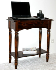 Massivholz Konsolentisch Flurtisch kolonial nußbaumfarben Wandtisch Telefontisch