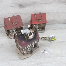 VOLLMER 20354 - H0 3-tlg. Fachwerkhaus Konvolut inkl. brennendes Haus #BA13240