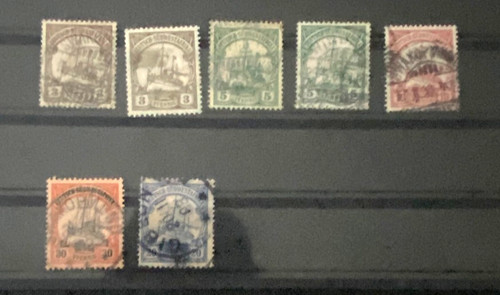 Sieben kolonial briefmarken - kolonial,