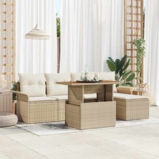 Garten-Sofa-Set mit Kissen 6